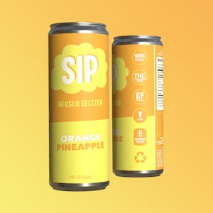 Photograph of product: 5mg SIP Orange Pineapple Seltzer