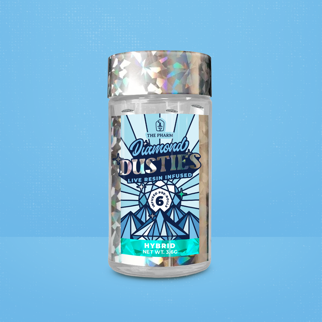 Photograph of product: Dusties Diamond Infused Prerolls 6pk Hybrid Emerald