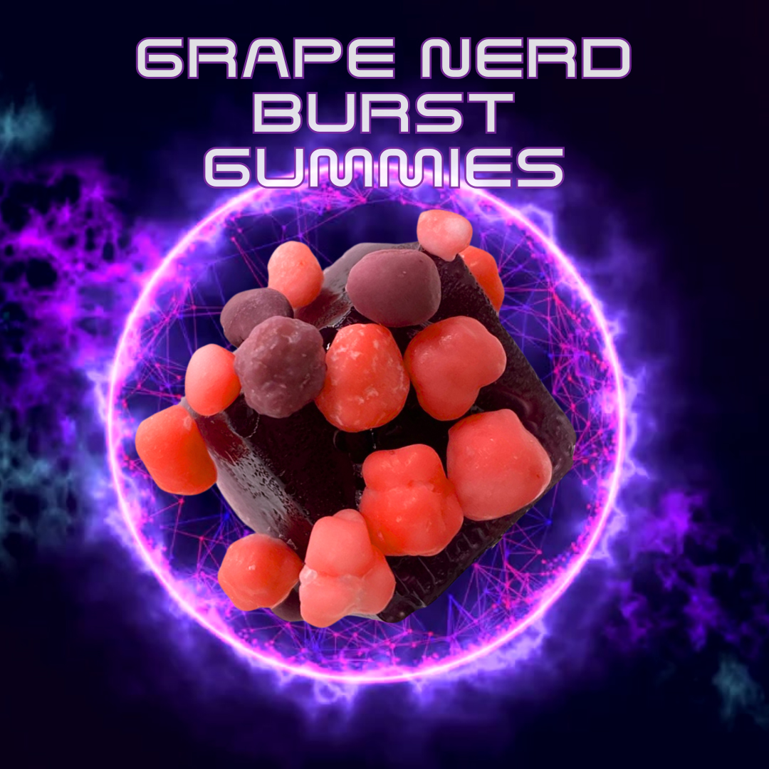 Photograph of product: Grape Nerd Burst 10pk 50mg gummies