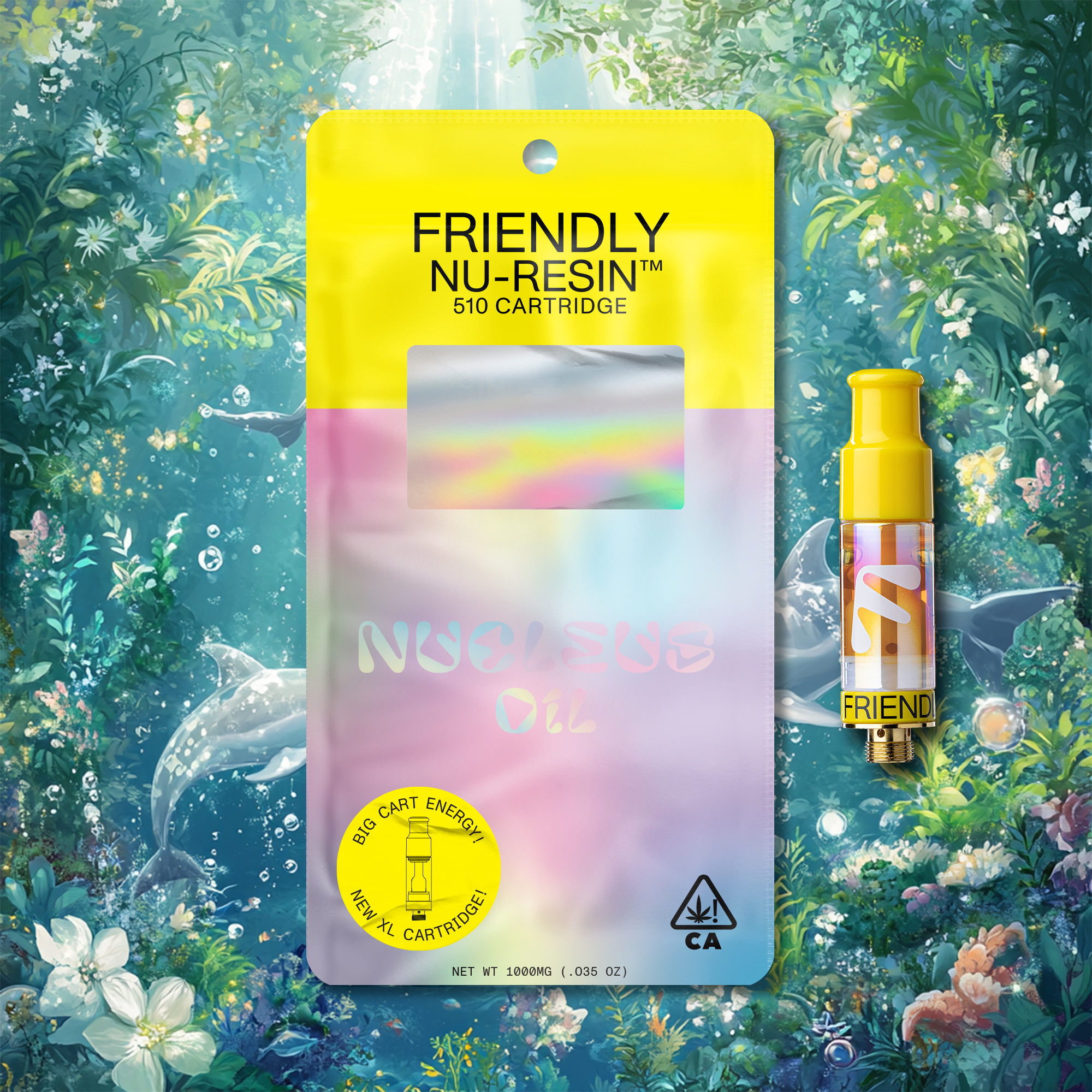 Photograph of product: Dutch Treat 1g Nucleus Cured Resin Cart - Friendly Brand