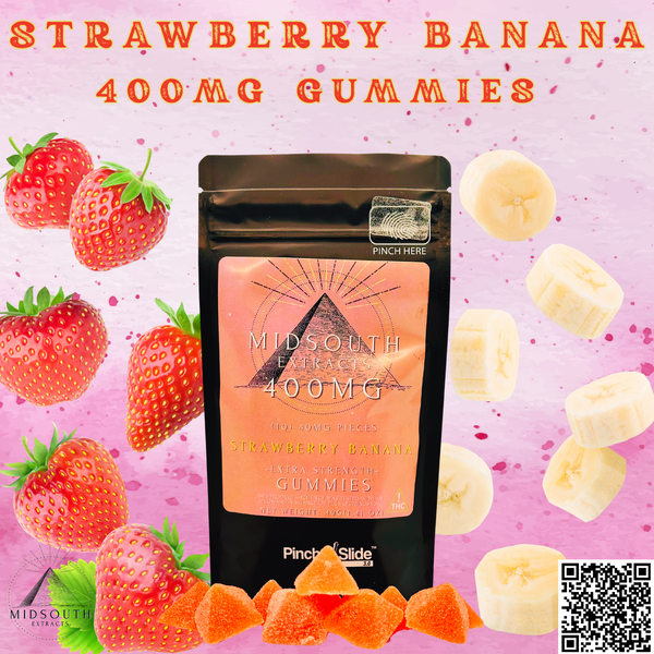 Photograph of product: Strawberry Banana | Gummies 400mg