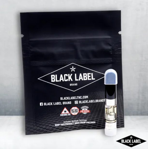 Photograph of product: Black Label Strawberry Pound Cake (H) Vape Cartridge 1g