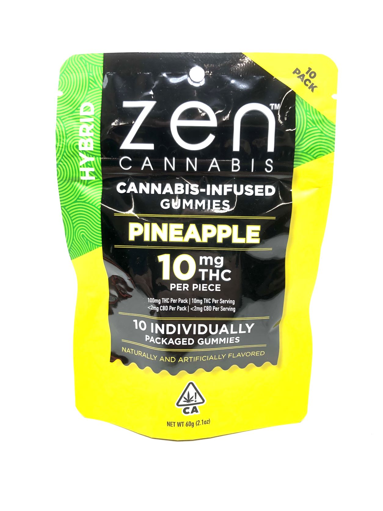 Photograph of product: Zen: Hybrid Pineapple 100mg Gummies