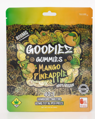 Photograph of product: Goodiez - Pineapple Mango 40:1 CBD - 10pk Edibles