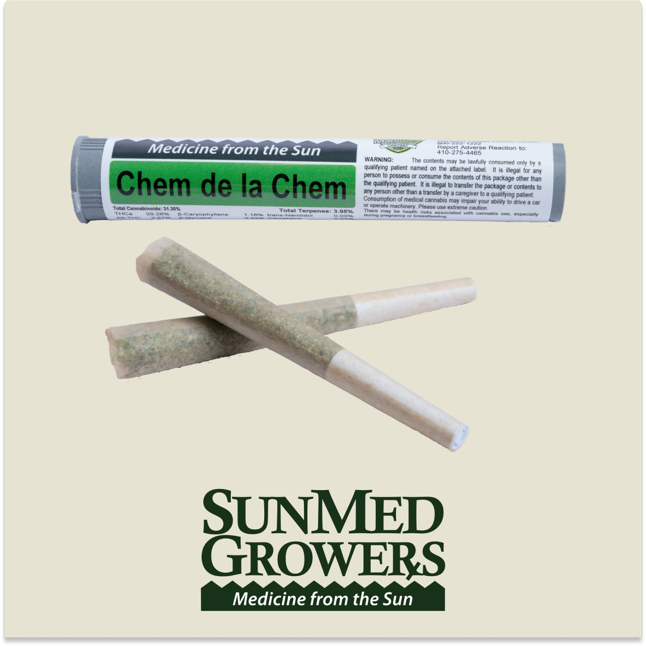 Photograph of product: Chem de la Chem 2pk Pre-rolls - 1g