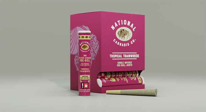 Photograph of product: Tropical Trainwreck - Botanical Terpene 1g Pre-Roll