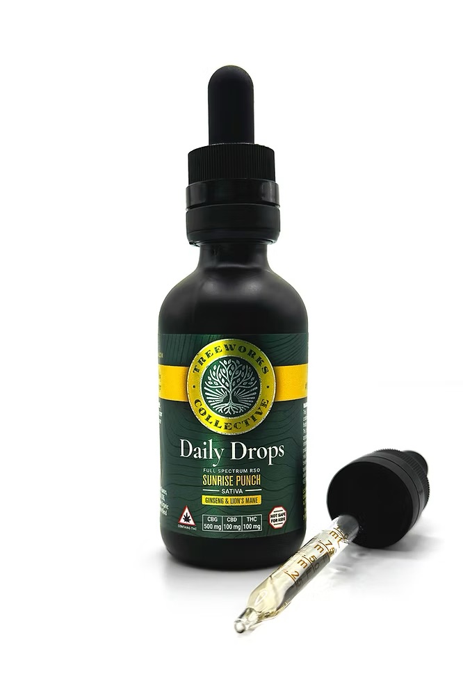 Photograph of product: Treeworks | Daily Drops | 5 CBG : 1 CBD : 1 TH-oui | 25ml/100mg