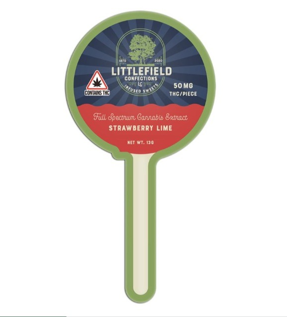 Photograph of Product: Strawberry Lime 50mg Lollipop
