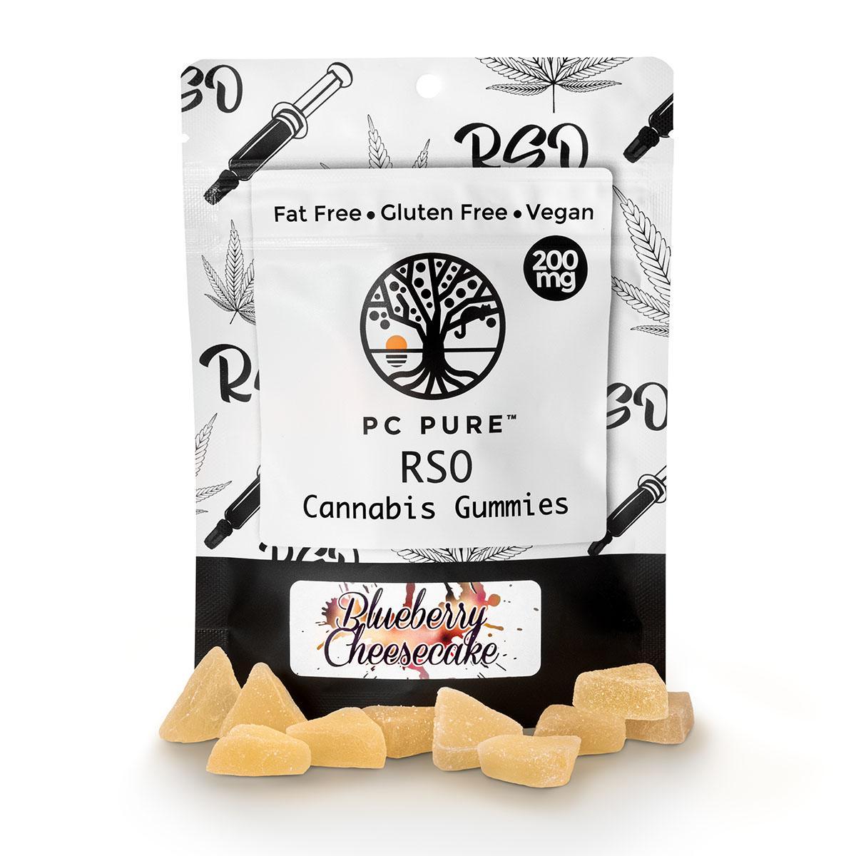 Photograph of product: Pc Pure | Blueberry Cheesecake RSO | 200mg/10pc Gummies