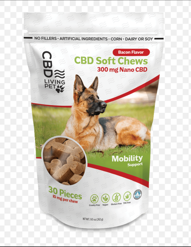 Photograph of product: MOBILITY SUPPORT BACON DOG TREAT