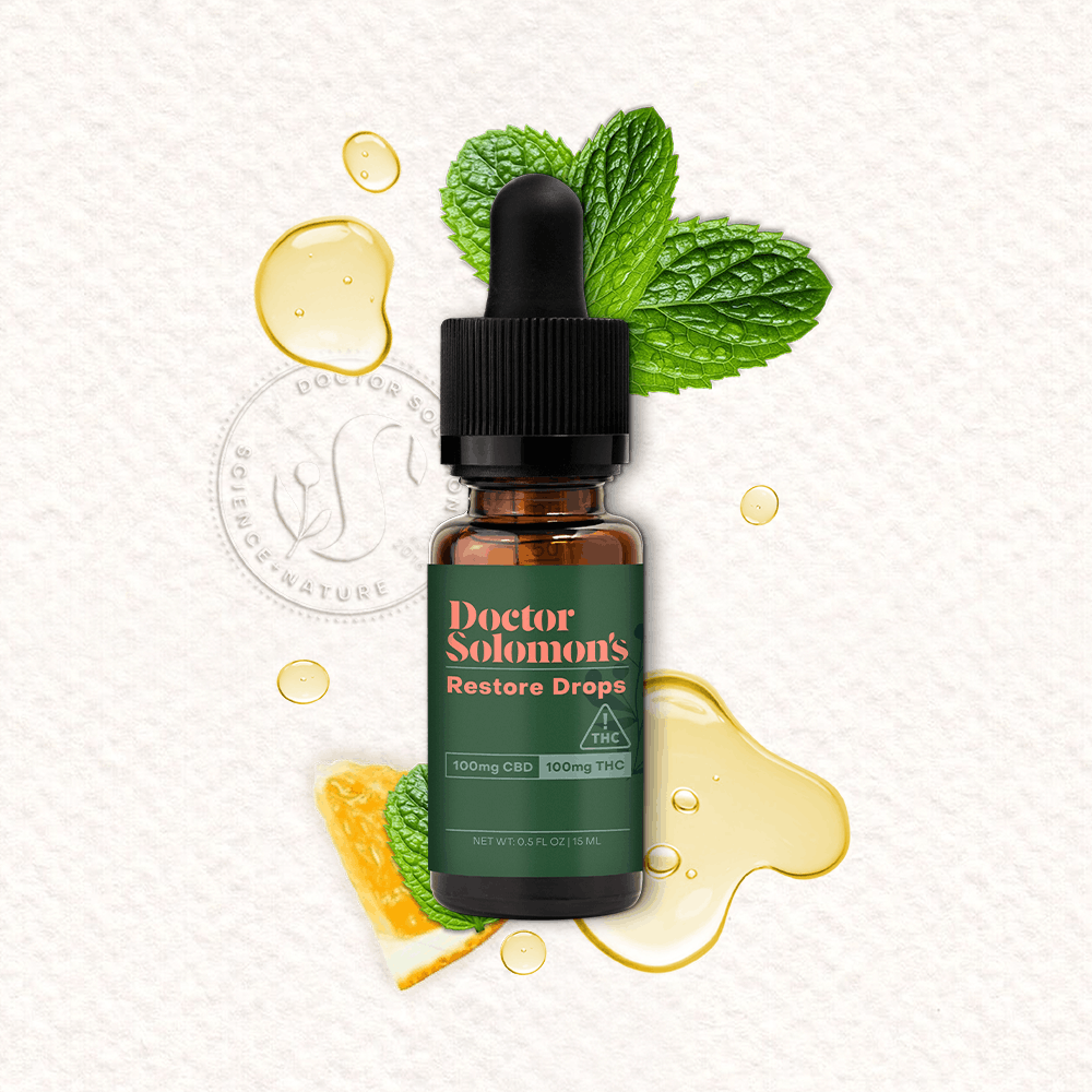 Photograph of product: Dr. Solomon's Doze 1:1 CBN:TH-oui RSO Tincture - 100mg