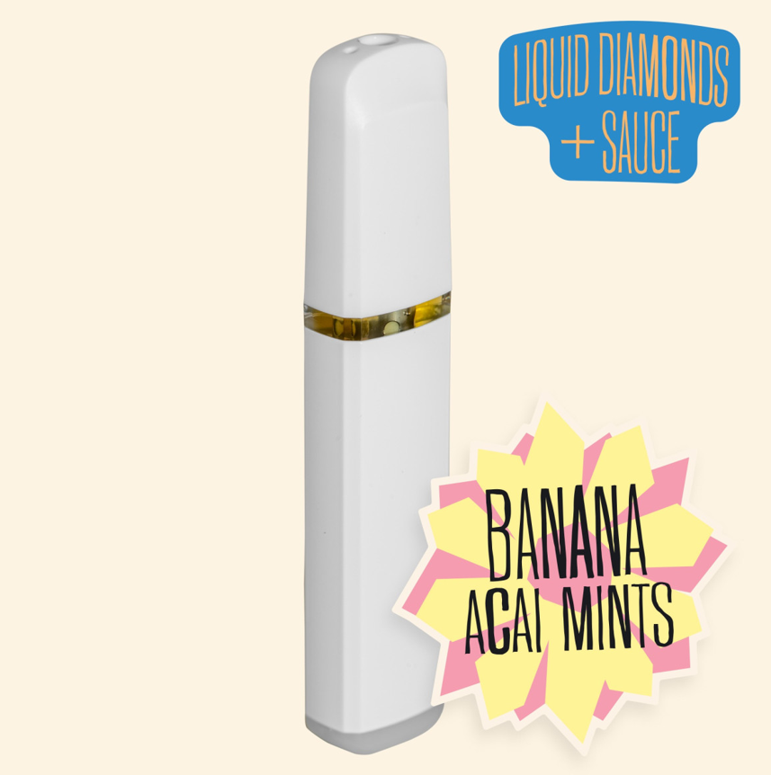 Photograph of product: Banana Acai Mints | Liquid Diamond & Sauce Disposable | .5g