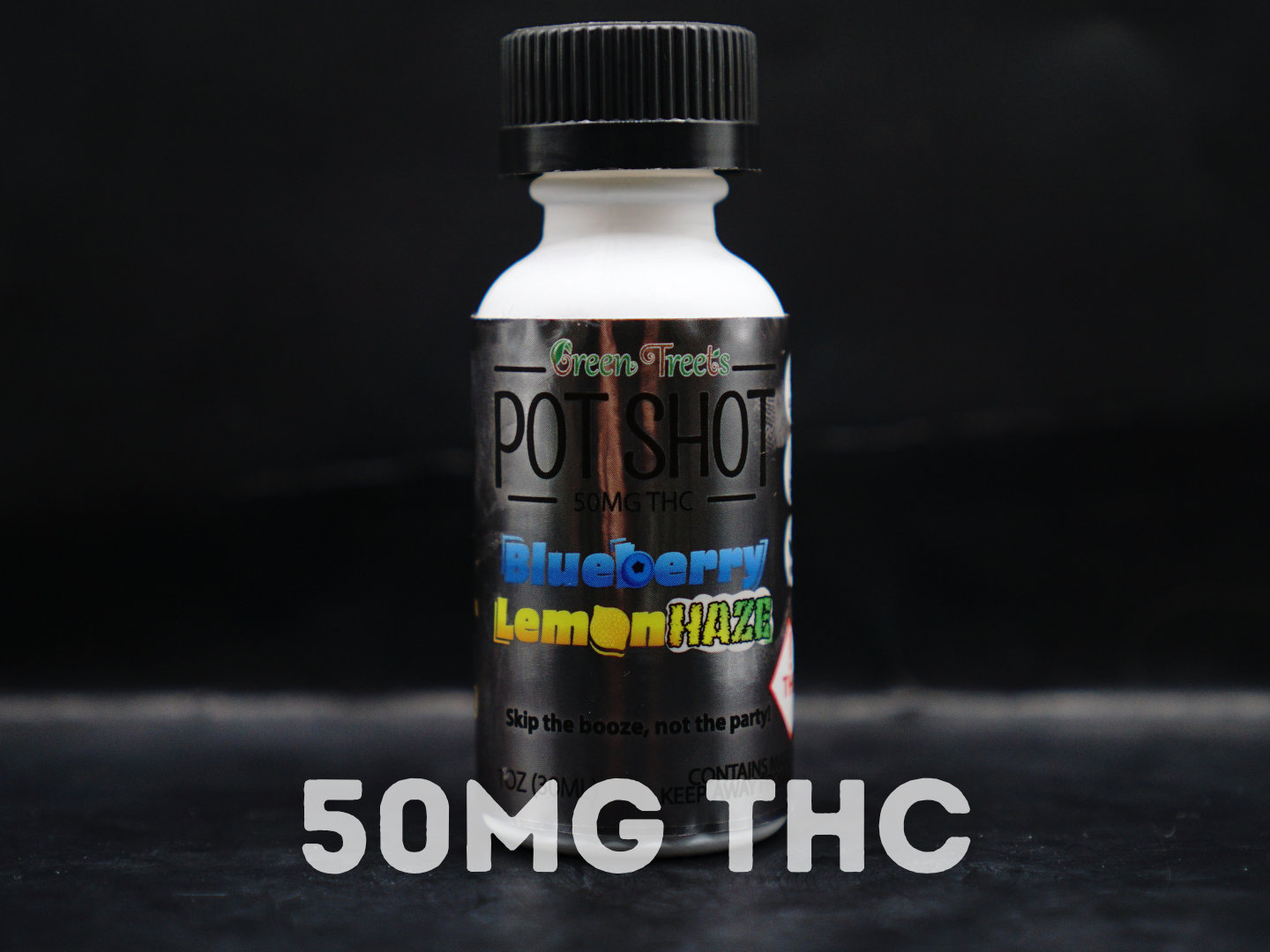 Photograph of product: Green Treets Pot Shot - Blueberry Lemonhaze 50mg