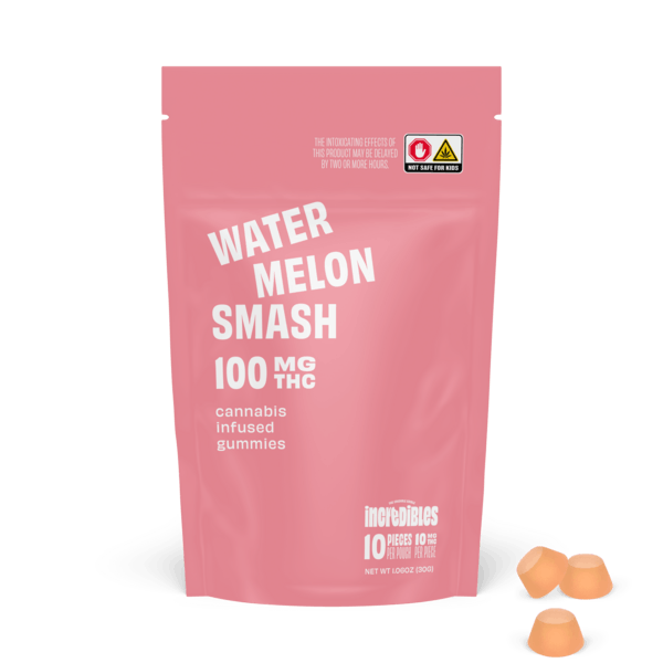 Photograph of product: Incredibles Gummies 10pk/100mg- Watermelon Smash