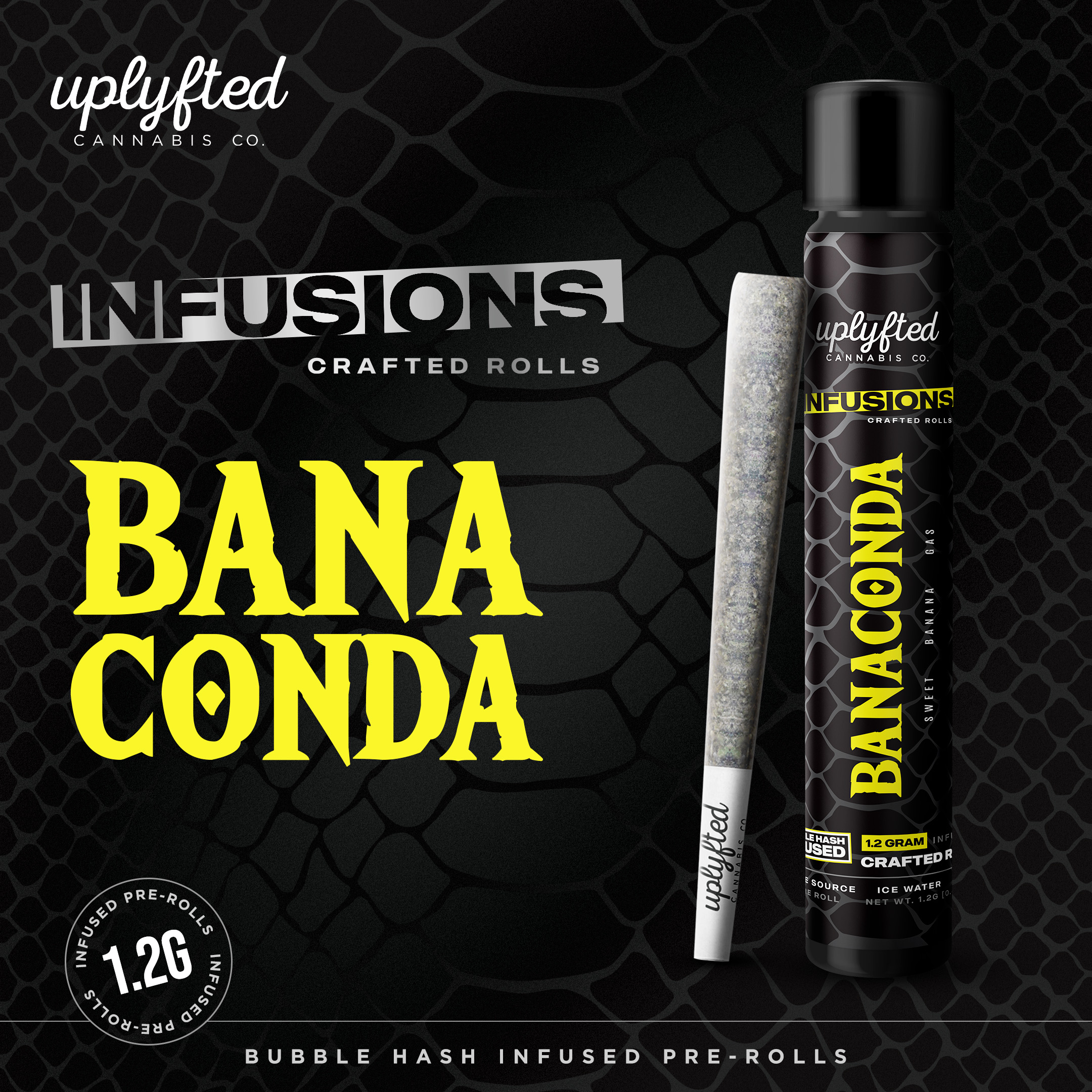 Photograph of product: Uplyfted Banaconda Infused Pre-Roll