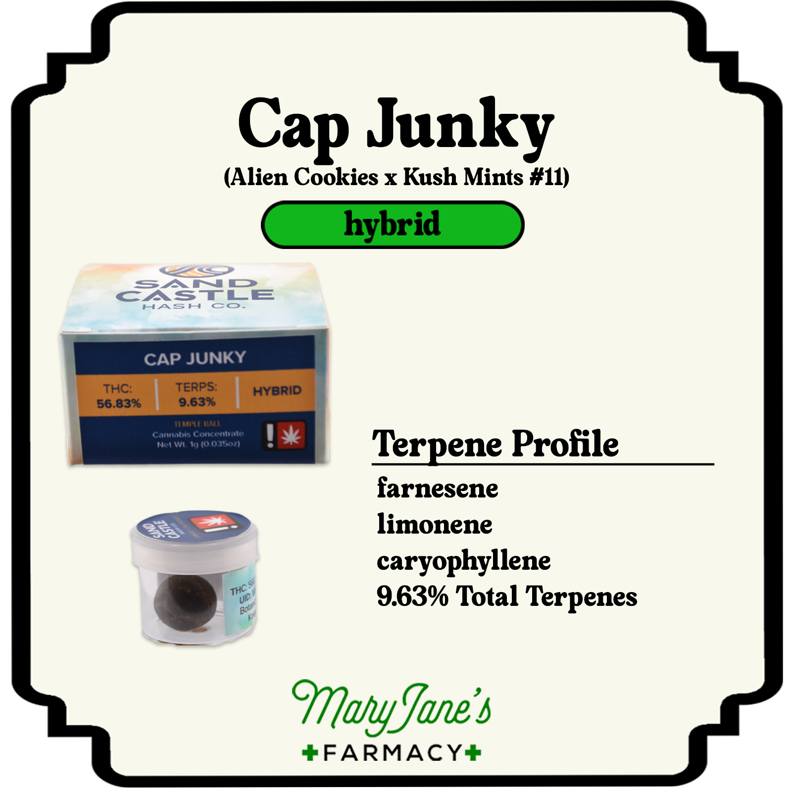 Photograph of product: Cap Junky au chocolat Temple Ball | 1g