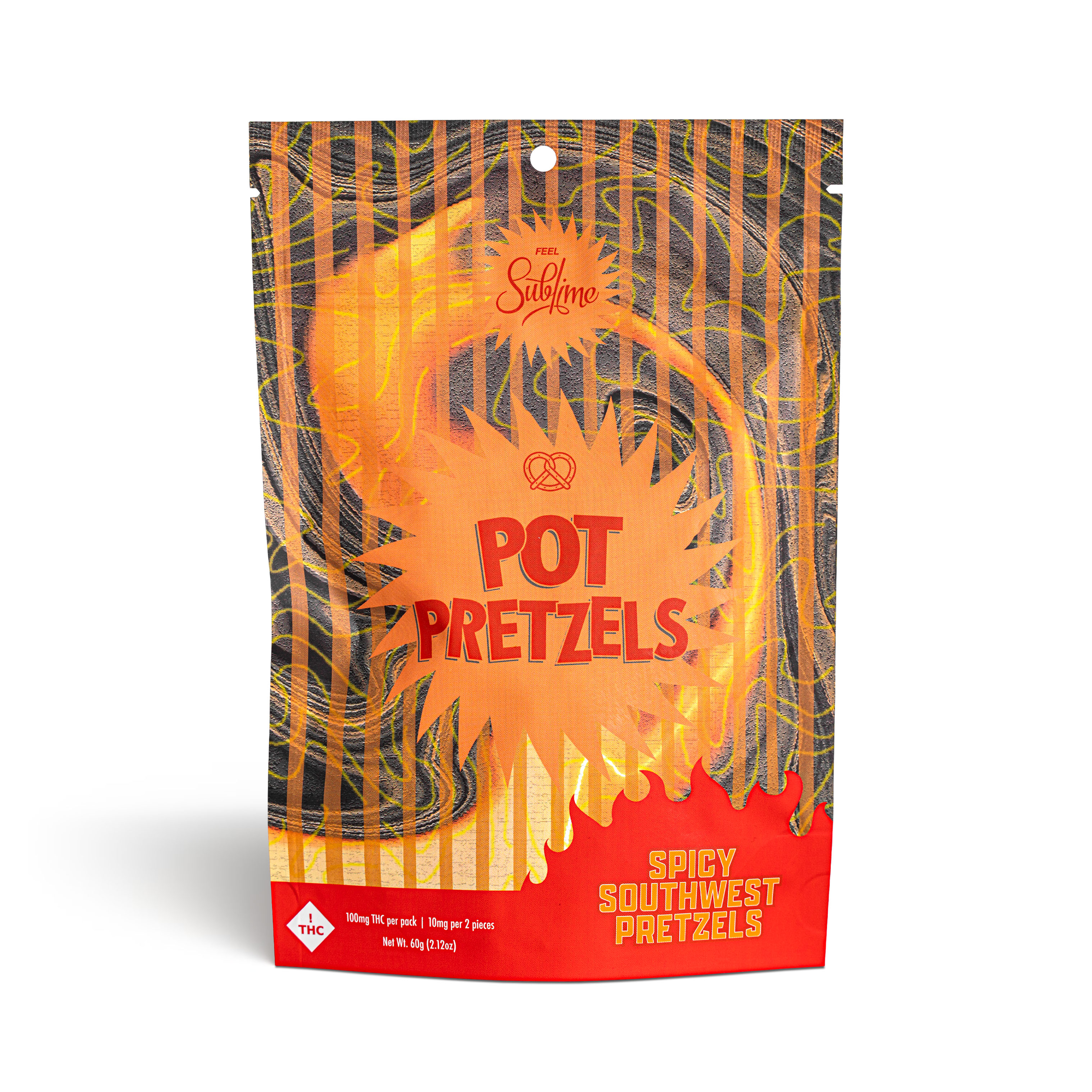 Photograph of product: Spicy Southwest Pot Pretzels - 100mg