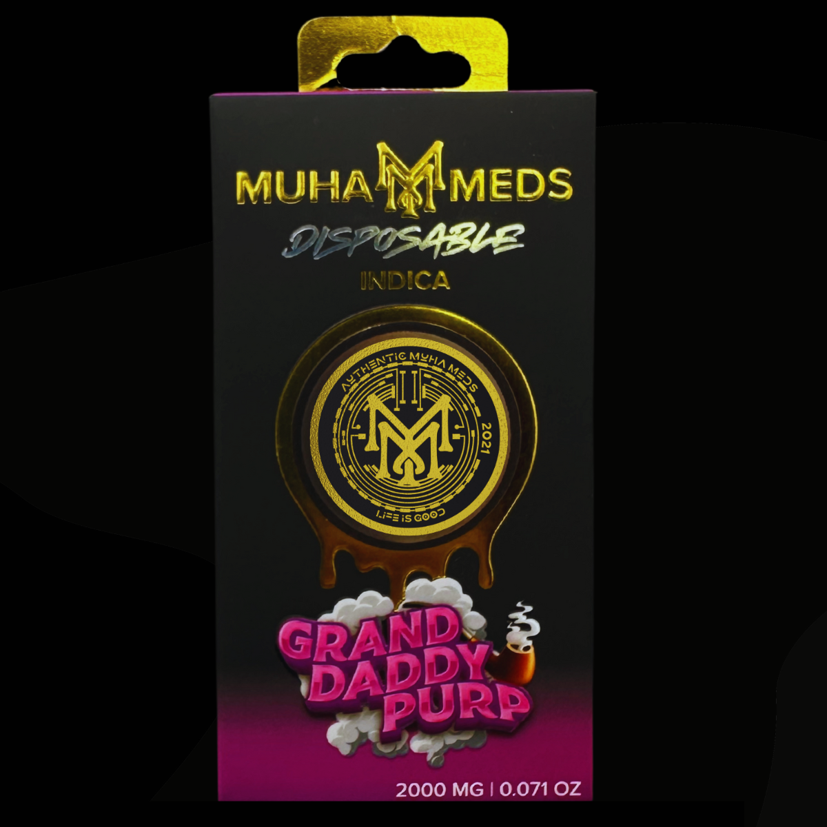 Photograph of product: Muha Meds 2g Disposable | Granddaddy Purple - Oui'd