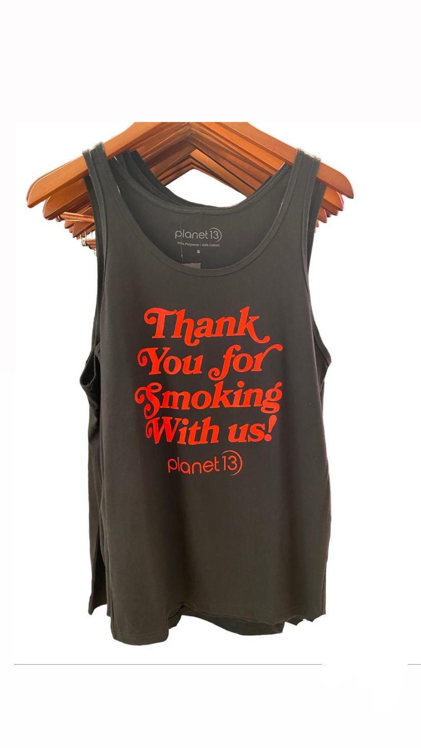 Photograph of product: Black Thank You Tank Top XL