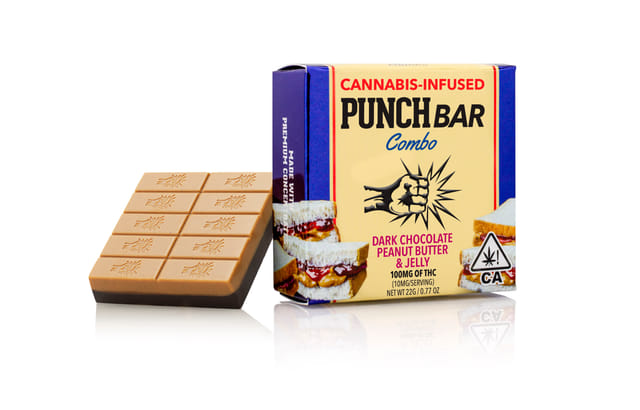 Photograph of product: 100MG Combo Dark Chocolate Peanut Butter Jelly Bar - Dark Chocolate Peanut Butter Jelly