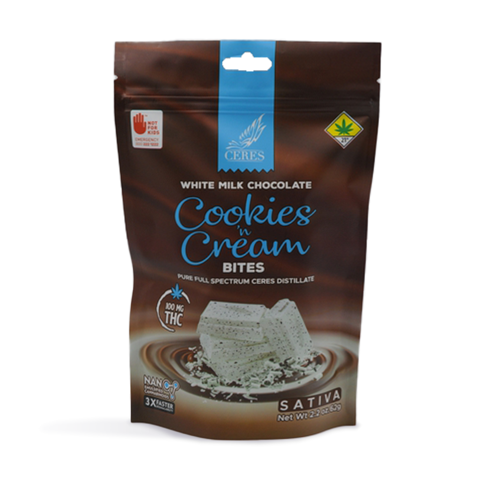 Photograph of product: Cookies 'N Cream Bites Oui'd 10-Pack | 100mg