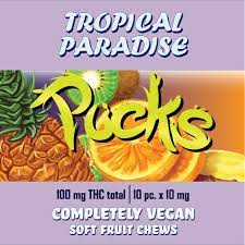 Photograph of product: Pucks Gummies 100mg - Tropical Paradise