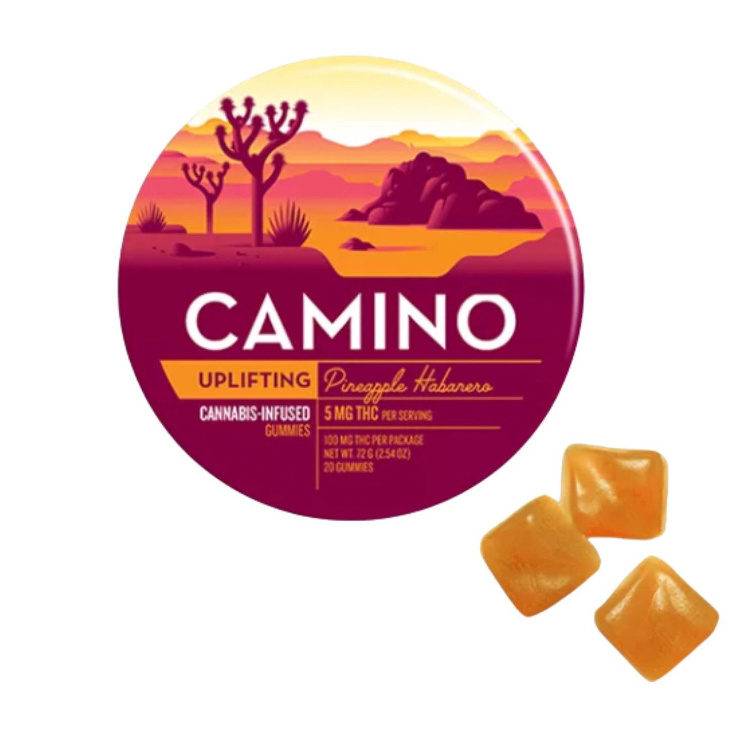 Photograph of product: Pineapple Habanero "Uplifting" Gummies | 20 Pack | 100mg