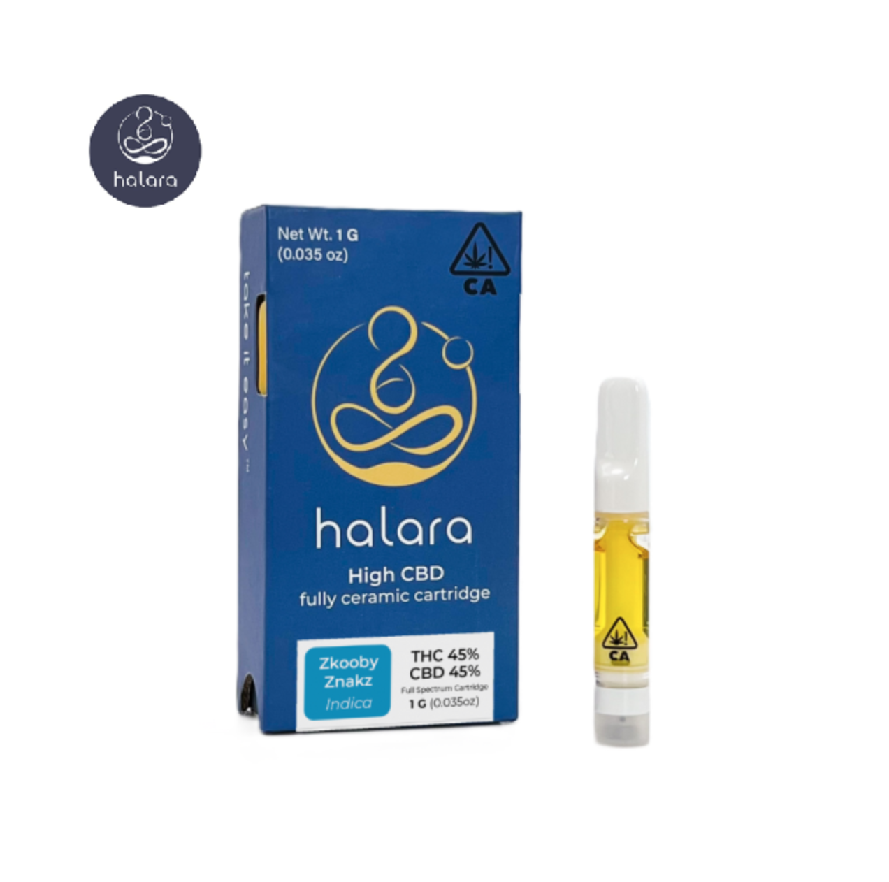 Photograph of product: 1:1 CBD ZKOOBY ZNACKS 1G CARTRIDGE