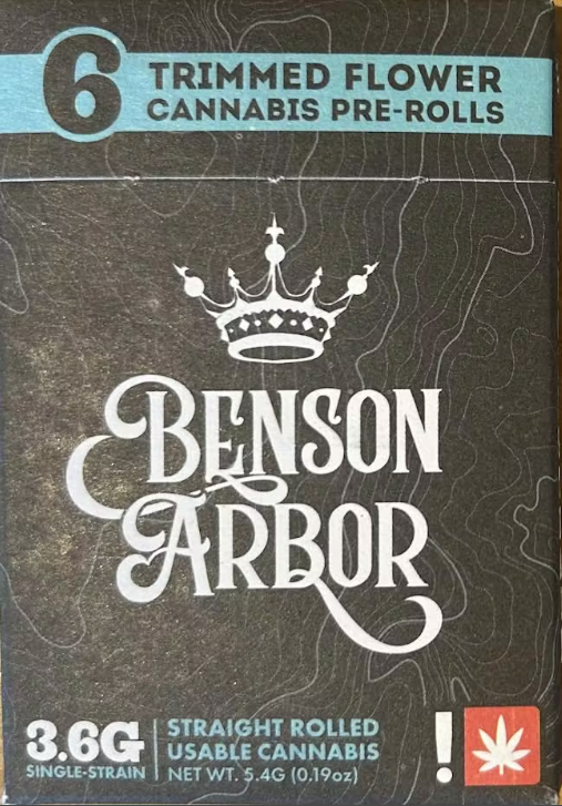 Photograph of product: Infused Joint Pack - Benson Arbor 6pk Diamond - Orange Fire/ Anirado