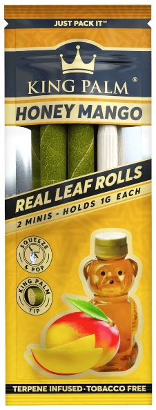 Photograph of product: King Palm Mini Leaf Cones 2pk- Honey Mango