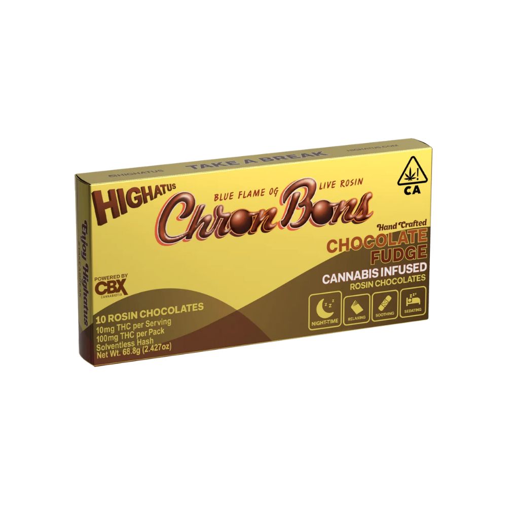 Photograph of product: CHRONBONS - CHOCOLATE FUDGE 100MG - HIGHATUS