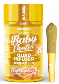 Photograph of product: Baby Jeeter - Mimosa - 5 x .5g Rosin Infused Prerolls