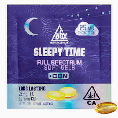Photograph of product: ABX - Sleepy Time Soft Gel THC 25mg : CBN 12.5mg