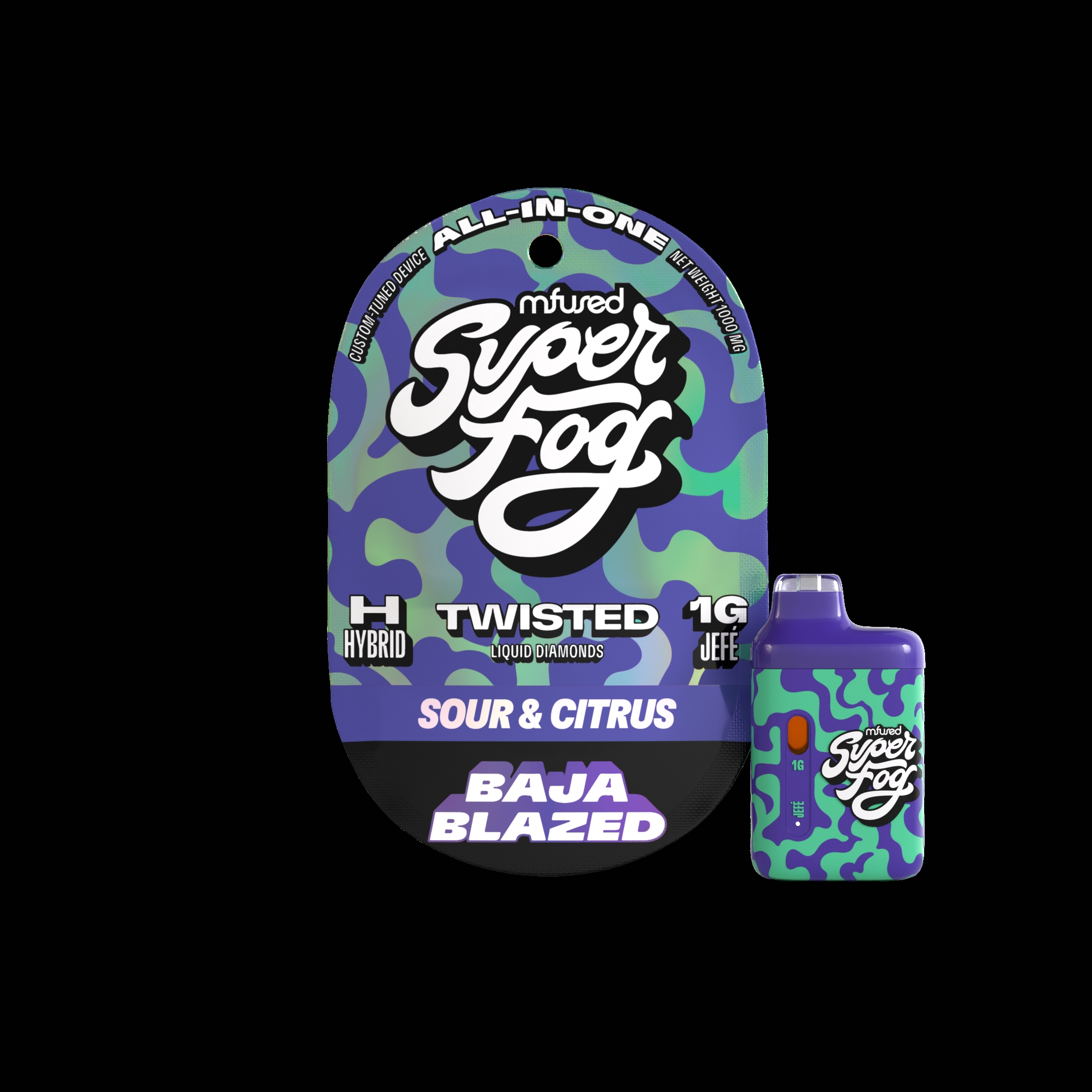 Photograph of product: TWISTED | Baja Blazed | Live Diamonds SuperFog x 2pk
