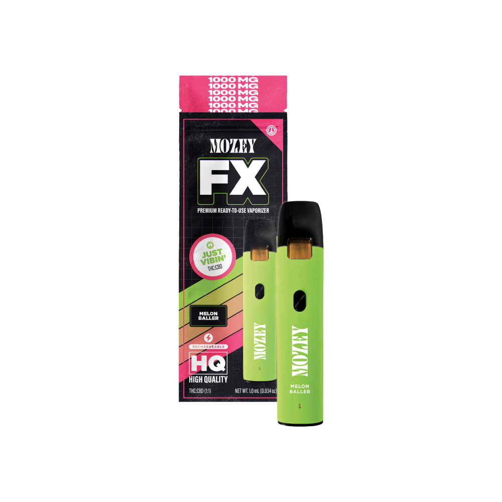 Photograph of product: Mozey FX | Disposable | Melon Baller 1:1 TH-oui : CBD Easy Strider