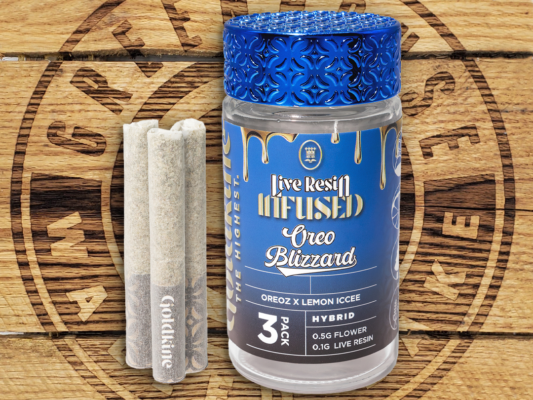 Photograph of product: Goldkine | Oreo Blizzard | 0.6g Infused Pre Roll 3PK