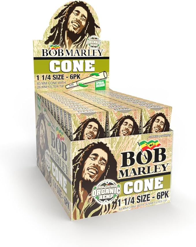 Photograph of product: Bob Marley Cone 1 and 1/4 | 6PK