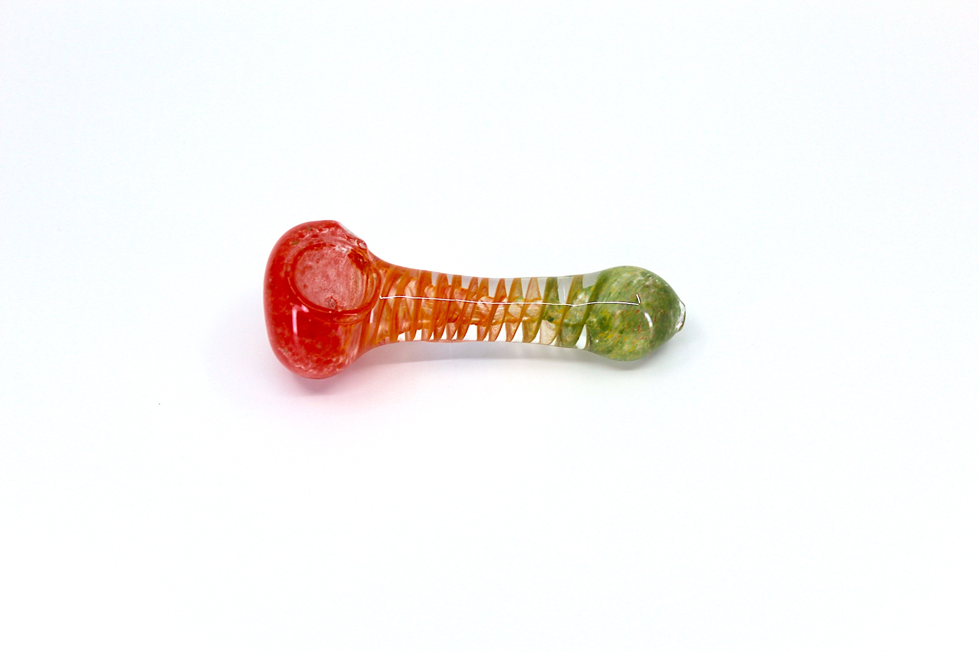 Photograph of product: Glass - 3.5" Rasta Latti Spoon  Hand Pipe with Knockers