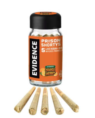 Photograph of product: ORANGE SHERBERT .7G 5PK LIVE RESIN AND DIAMONDS INFUSED PREROLL