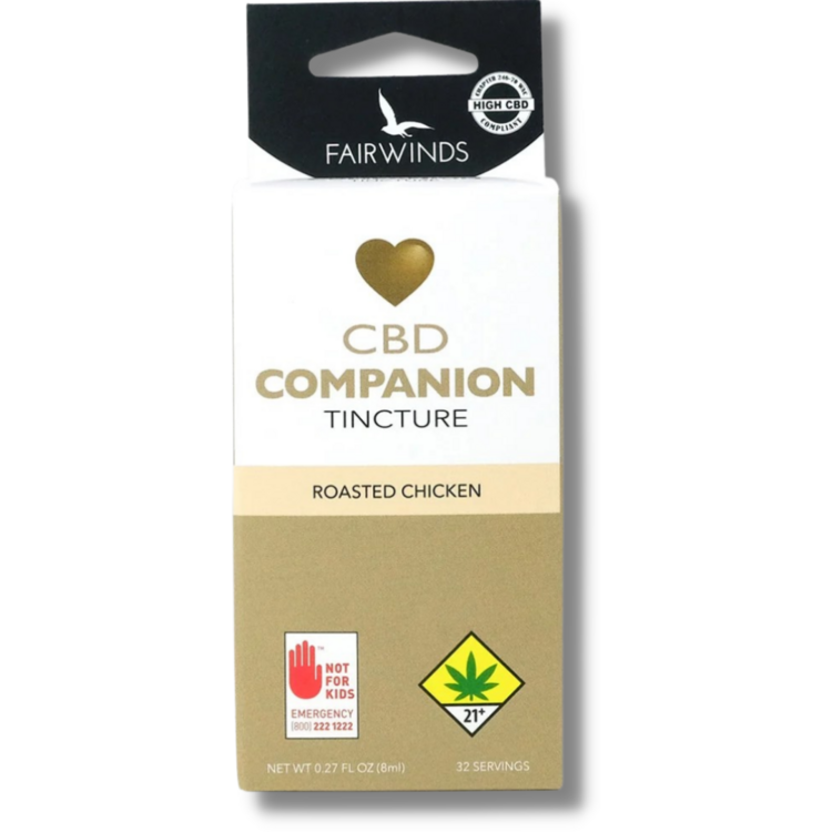 Photograph of product: Companion Tincture Roasted Chicken 32 Servings CBD Tincture 240mg Infused Tincture Liquid Edible .27oz (Fairwinds Manufacturing)