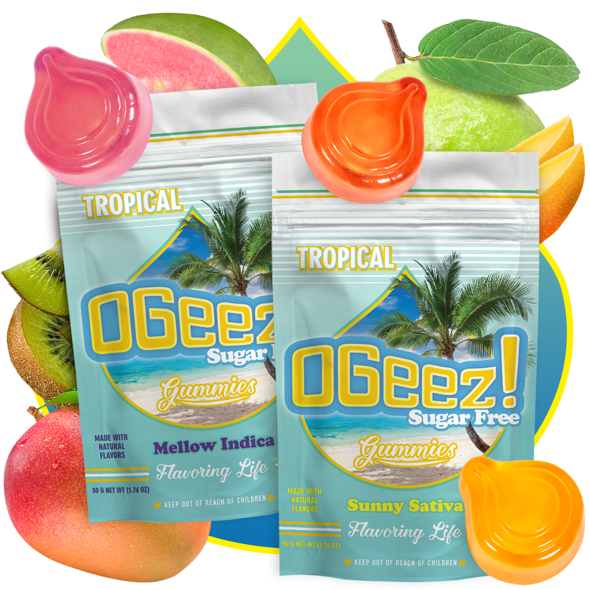 Photograph of product: OGeez! - Sugar Free Sunny Oui'd - 100mg (10pcs)