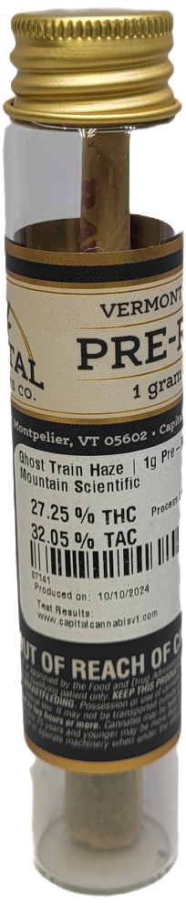 Photograph of product: Ghost Train Haze Pre-Roll | Green Mountain Scientific