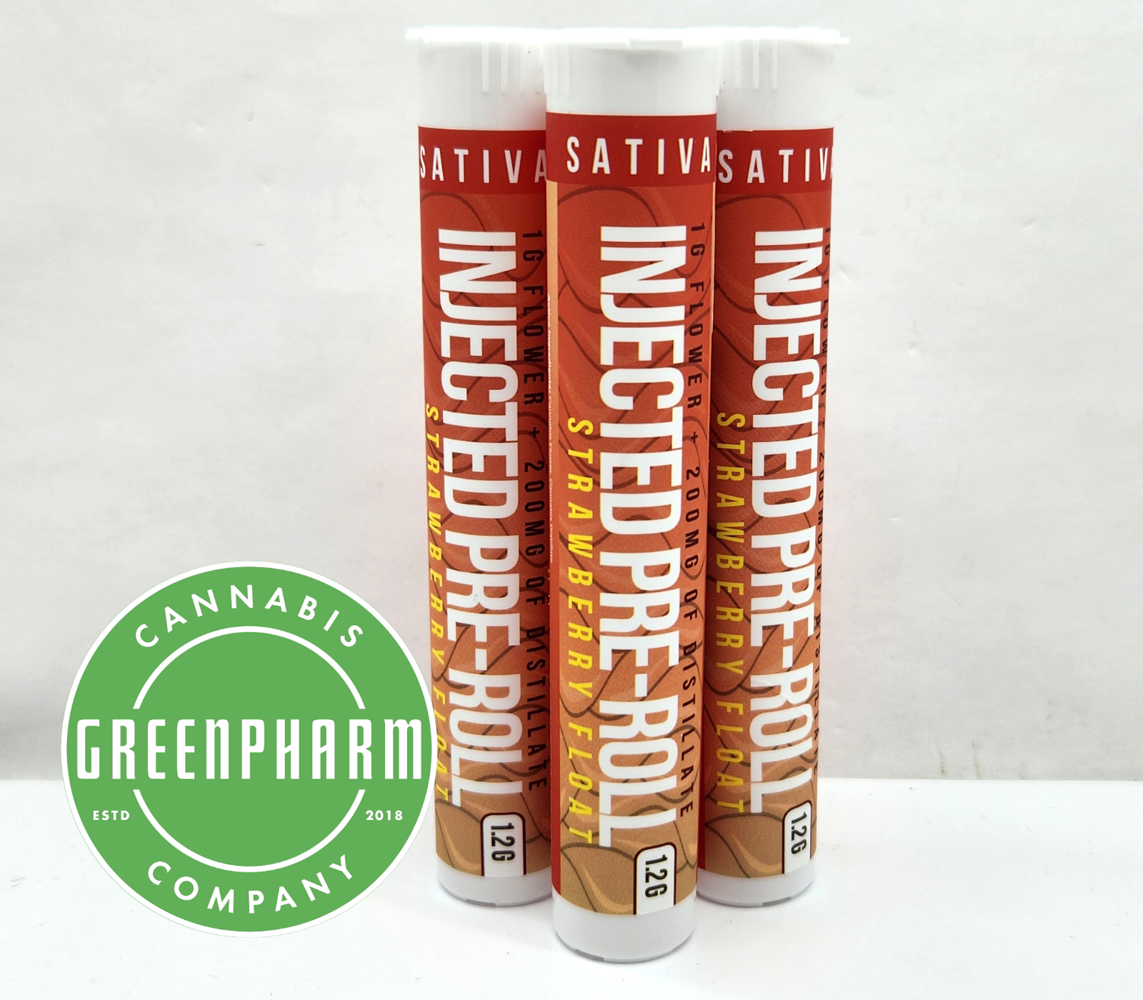 Photograph of product: Infused Pre-Roll | Distro10 | Strawberry Float Injected Preroll