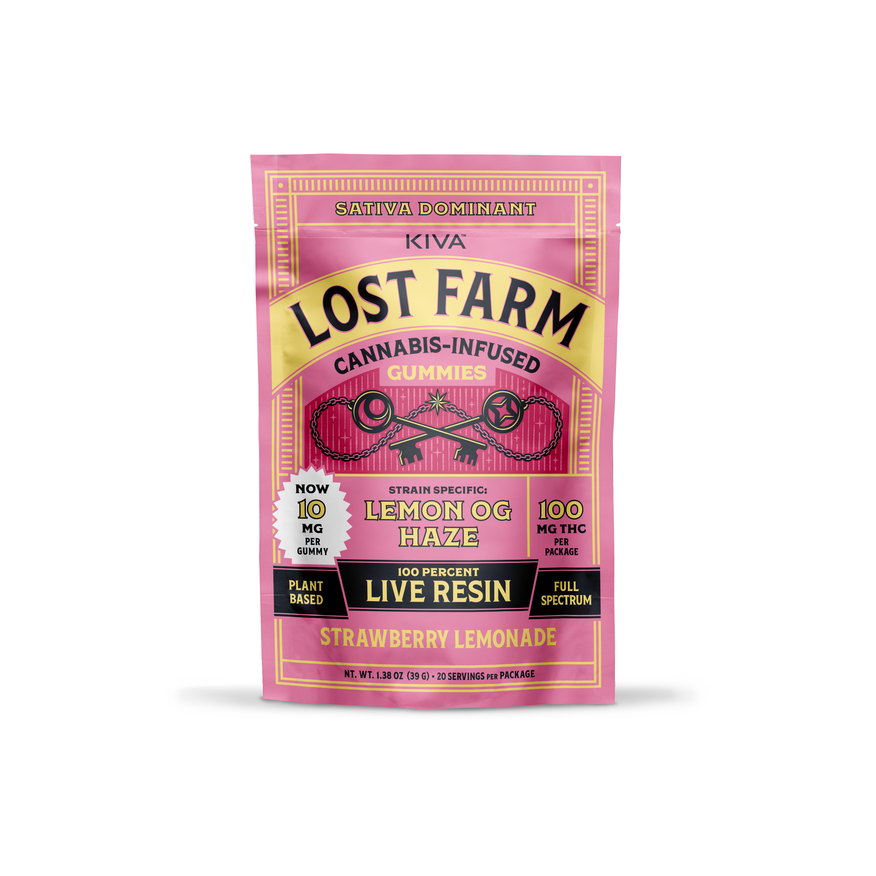 Photograph of product: Strawberry Lemonade x Lemon OG Haze Live Resin Gummies | TAX INCLUDED