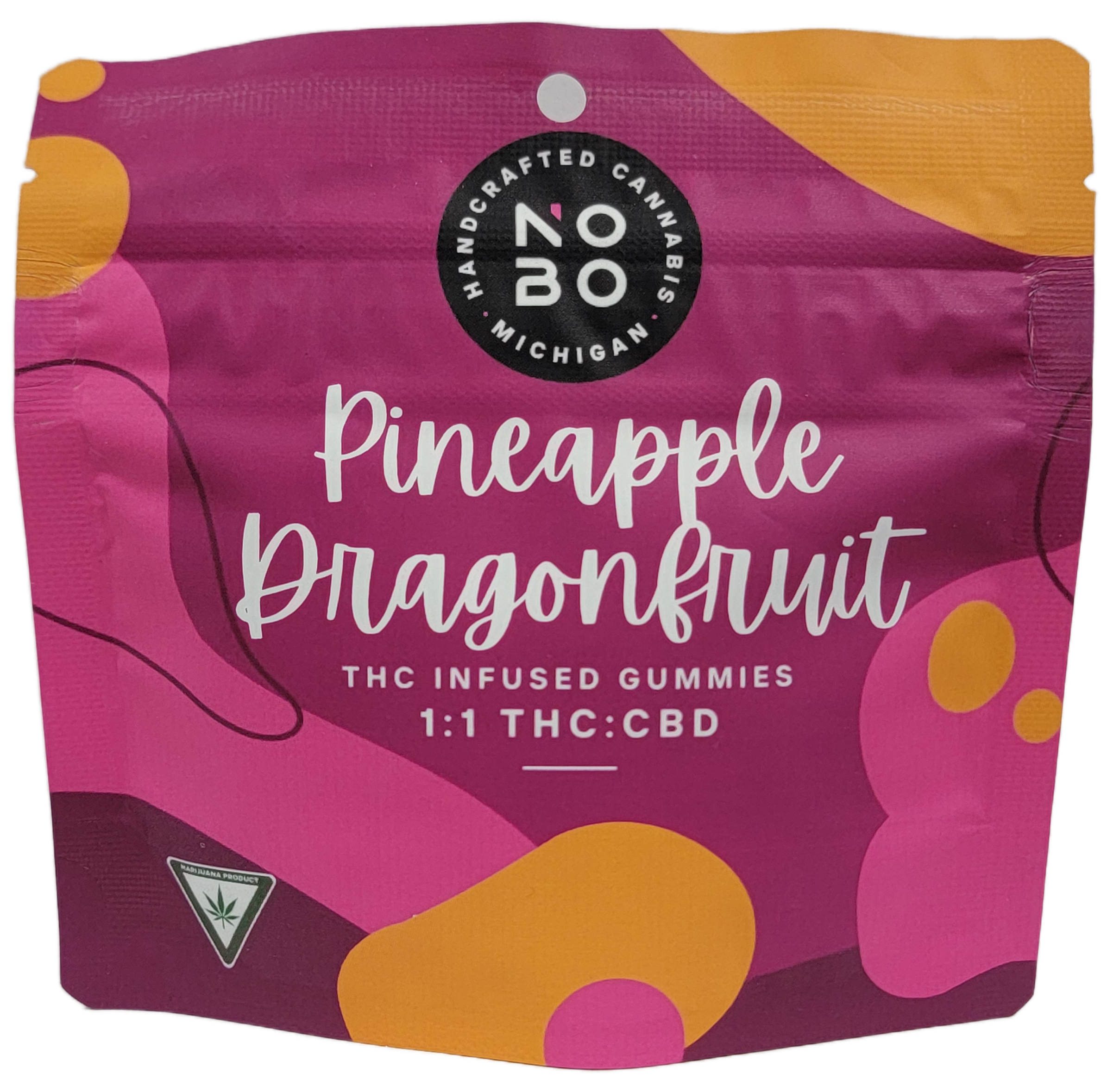 Photograph of product: NOBO | Pineapple Dragonfruit 1:1 | Gummies | 200mg TH-oui:CBD