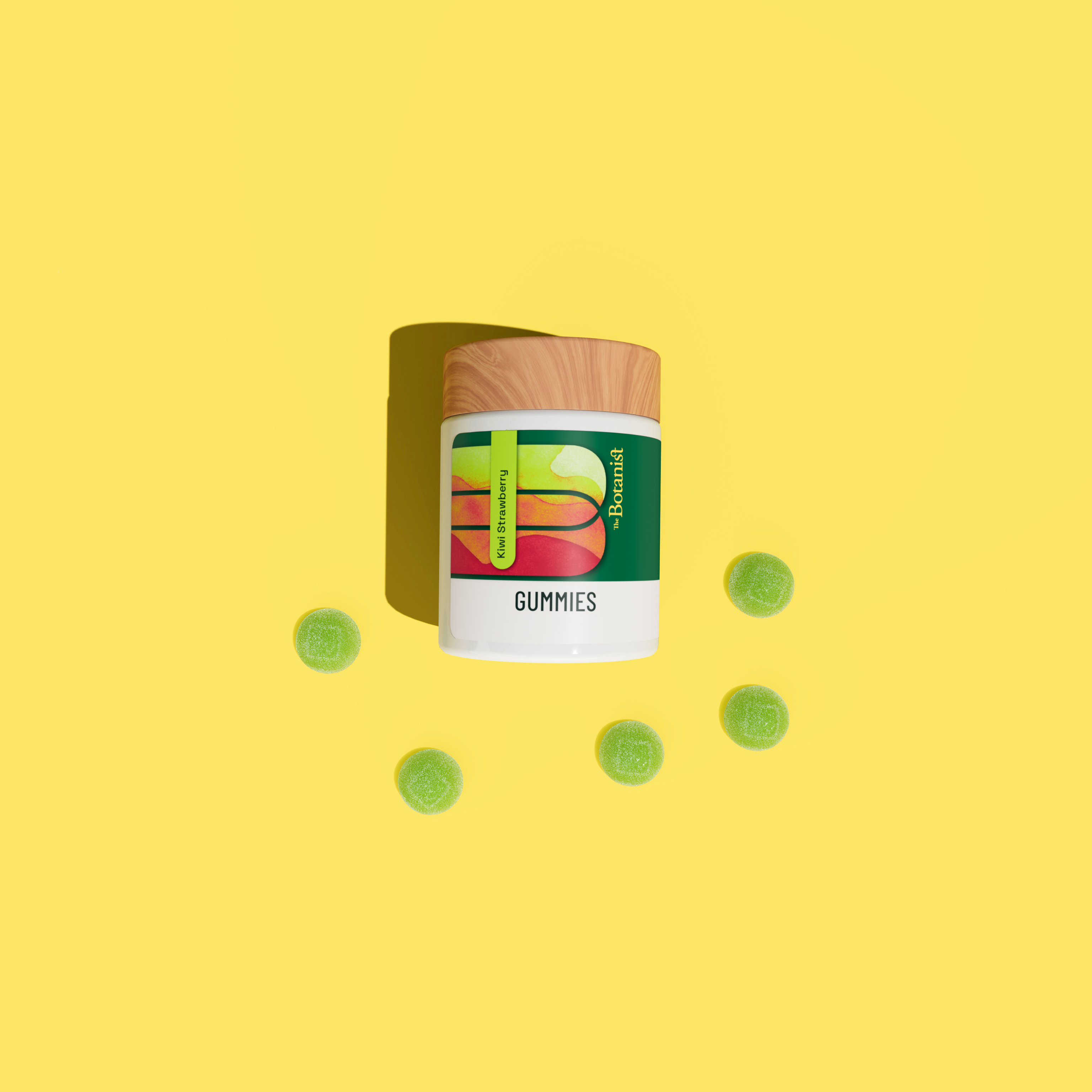 Photograph of product: The Botanist - Kiwi Strawberry 1:1 TH-oui:CBN Gummies 100mg