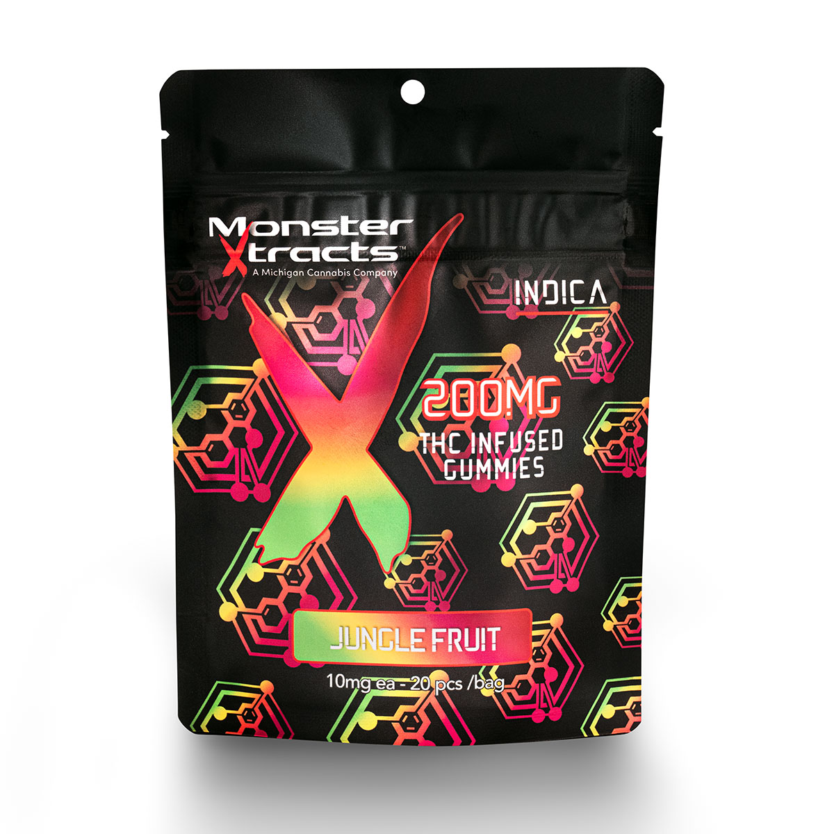 Photograph of product: Monster- Jungle Fruit Gummies 200mg (Oui'd)