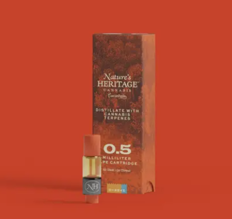 Photograph of product: Nature's Heritage The Big Smooth Live Resin Cartridge