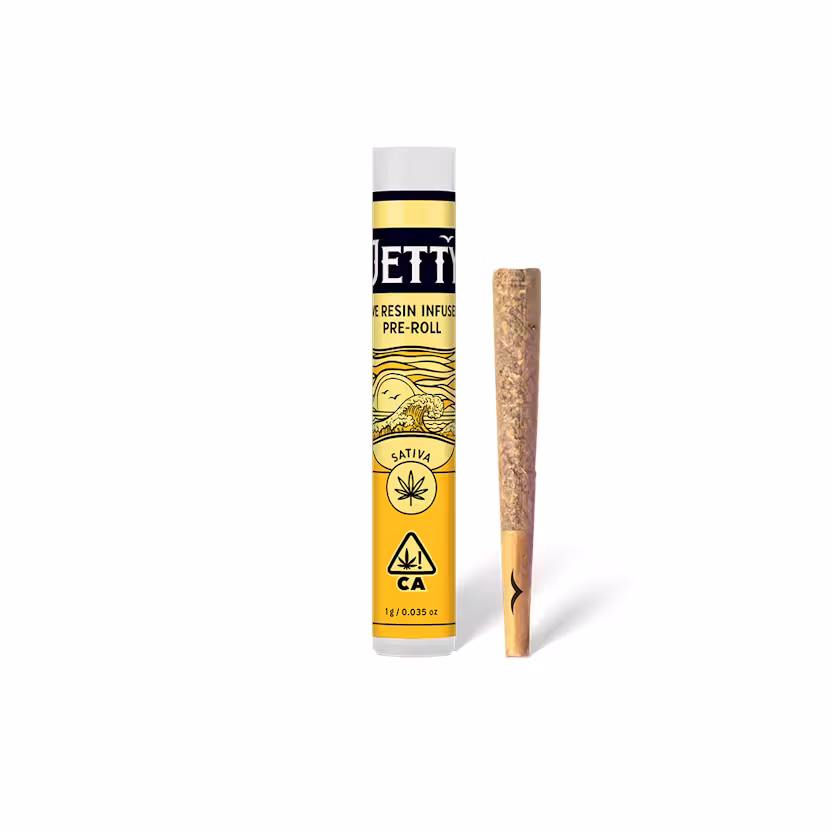 Photograph of product: Jetty Extracts - Tropicana Cherry x Strawnana Mac - Live Resin Infused Preroll