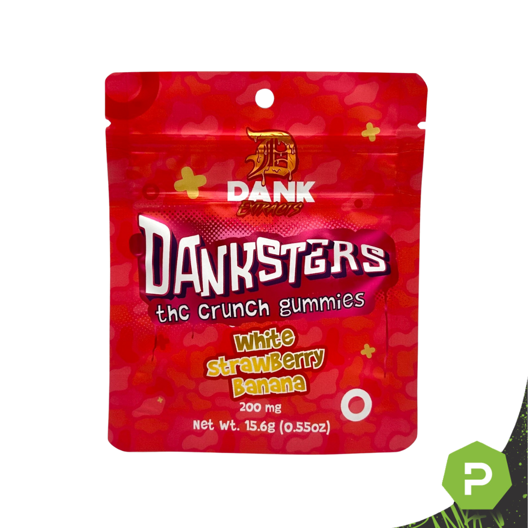 Photograph of product: Dank Extracts | 200mg Nerd Gummies | White Strawberry Banana